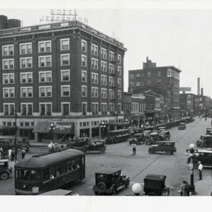 Corner of Washington and Dubuque Streets, mid-1920s