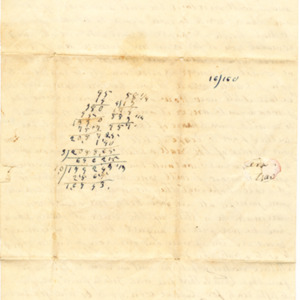Back of Letter dated 1850