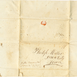 Address for letter, dated September 3, 1849