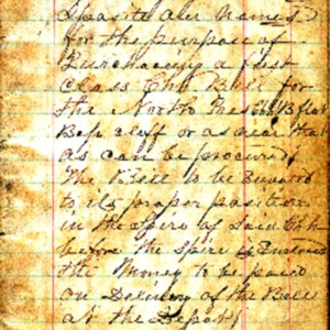 1869 Church bell subscription ledger