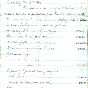 1870 Document detailing Stone Church property