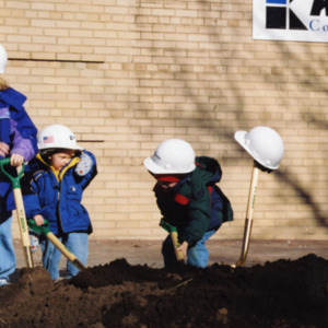 Children at ICPL Groundbreaking, 2002