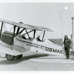U.S. Air Mail maintenance plane and pilot, 1925