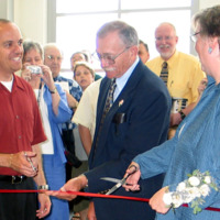Library Building Ribbon Cutting, 2004
