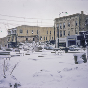 Building Remains Under Snow, 100-Block South Dubuque Street, 1970-1976
