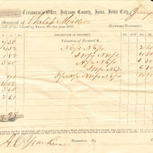 Tax Form, 1867