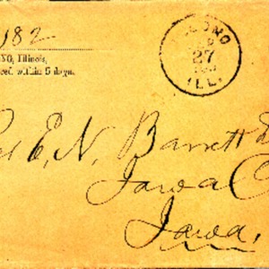 1890 Letter from Rev. Crozier to Rev. Barrett