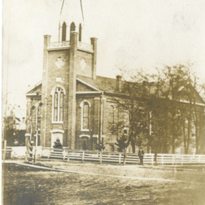 Photo postcard of Methodist Episcopal Church in Iowa City