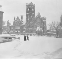 First United Methodist Church in the Snow, 1950s