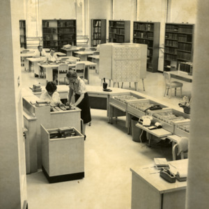 Circulation Desk, Carnegie Library, 1965