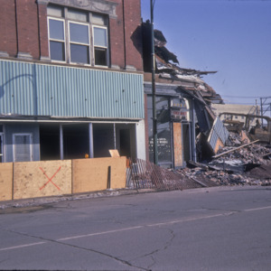 Building Demolition, 200-Block East College Street, Miller Brothers Monuments, 1975