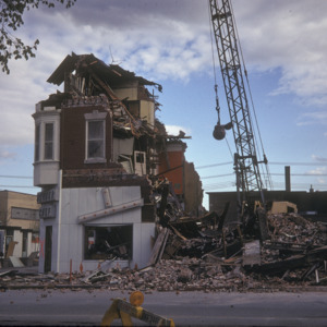 Burger Chef Demolition, 101 S Clinton St, 1974
