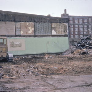 Farm Scene Painting on Wall, Demolished Miller Brothers Monuments Building, 222 E College St, 1975
