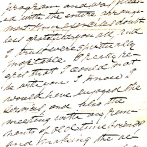 1890 Letter from Rev. O. O. McClean regarding the Church’s 50th anniversary celebration