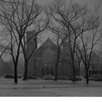 First United Methodist Church in the Snow, 1950s