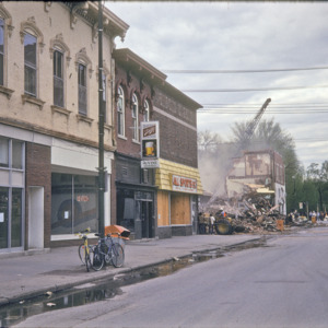 100-Block South Clinton Street, The Vine, All Sports, Inc, and Building Debris, 1974