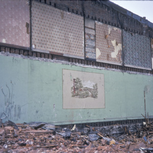 Farm Scene Painting on Wall, Demolished Miller Brothers Monuments Building, 222 E College St, 1975