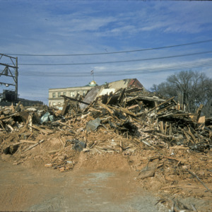 Building Debris at Washington and Clinton Streets, 1970-1976