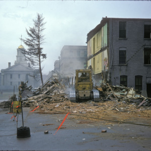 Behind View of Building Remains, 000-Block East Washington Street, 1975