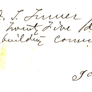 1869 Receipt for building cornice at First Presbyterian Church of Iowa City