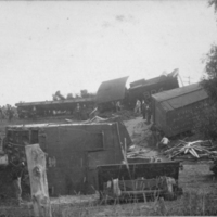 Wreck on C.R.I. and P. Railway, date unknown