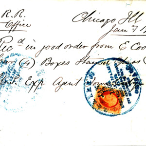 1865 Receipt for stained glass