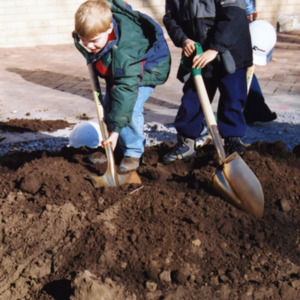 Children at ICPL Groundbreaking, 2002